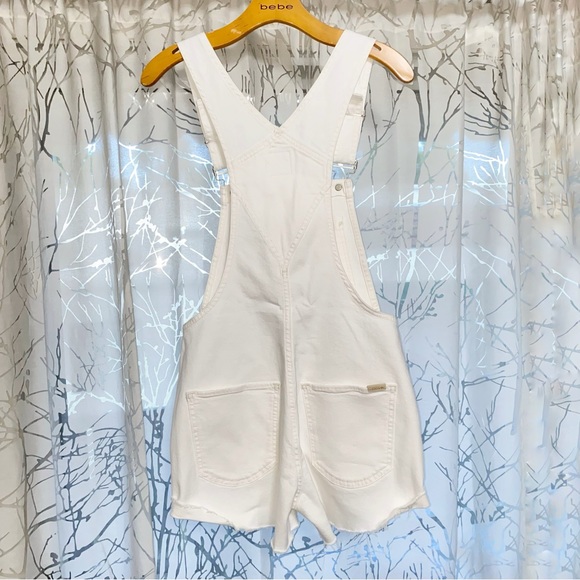 JOE’S Nicky off white shorts stretchy jean overalls - Picture 7 of 14